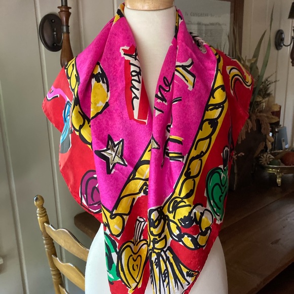 ESCADA VTG “News from the Tiger” Silk Scarf - Picture 8 of 10